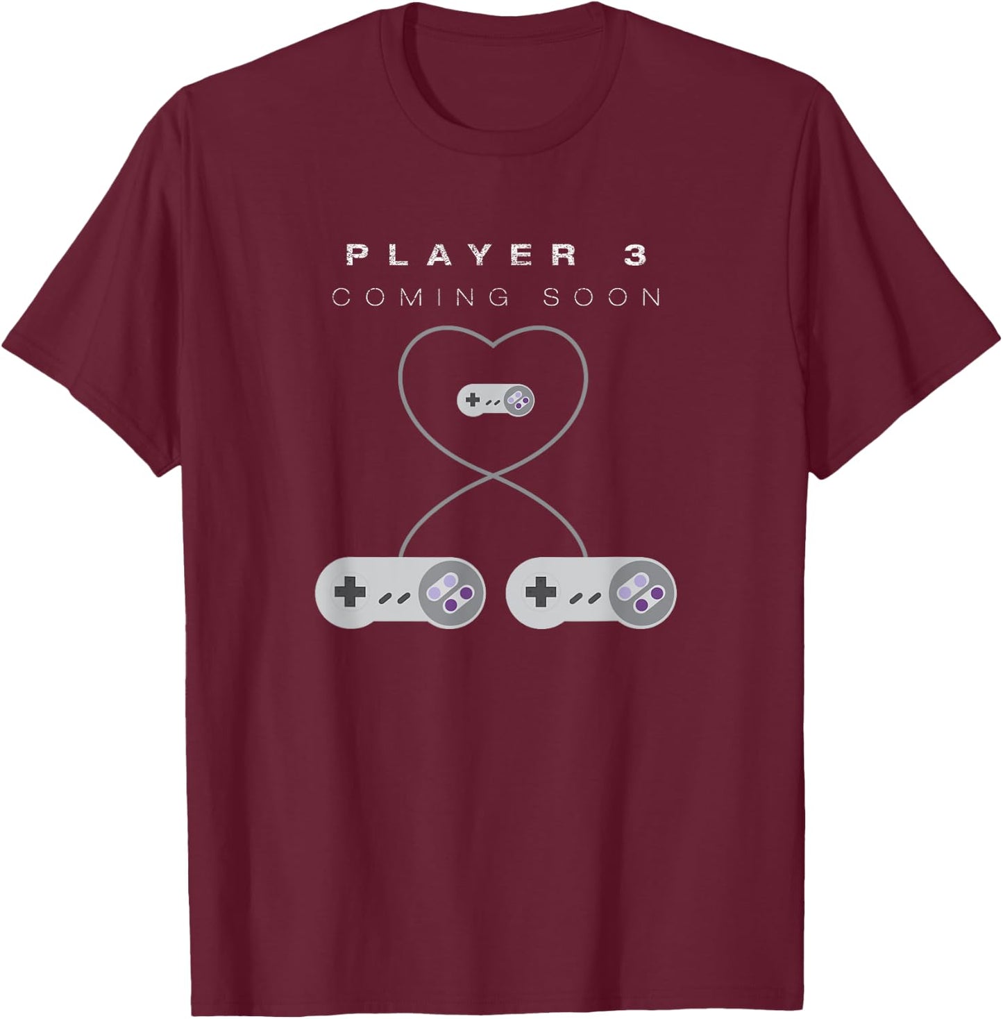 Gamer Pregnancy Baby Announcement Shirts | Men & Women T-Shirt - T-Shirt | Maroon