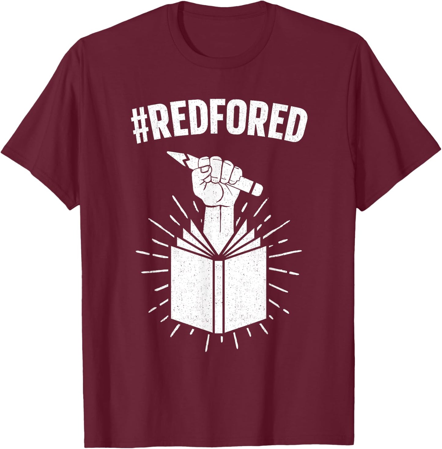 Red For Ed Teachers Strike Educator Walkout Shirt Men Women Girls Kids T-Shirt - T-Shirt | Maroon