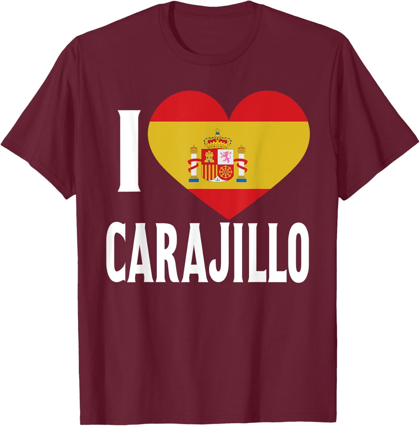 Carajillo I Love Spanish Drinking T-Shirt - T-Shirt | Maroon