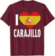 Carajillo I Love Spanish Drinking T-Shirt - T-Shirt | Maroon