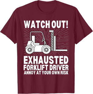 Funny Forklift Operator Certified Forklift Driver T-Shirt - T-Shirt | Maroon