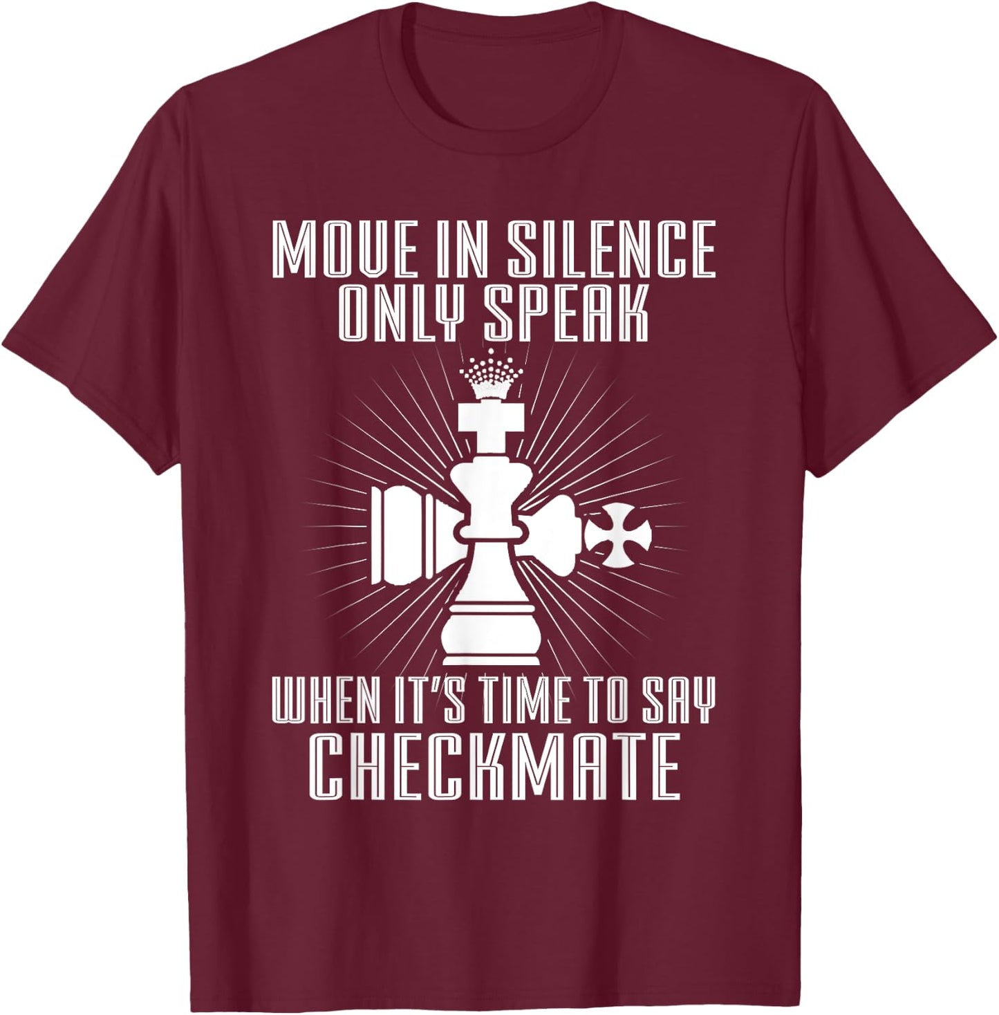 Checkmate T Shirt - Chess Game King and Queen T-Shirt - T-Shirt | Maroon
