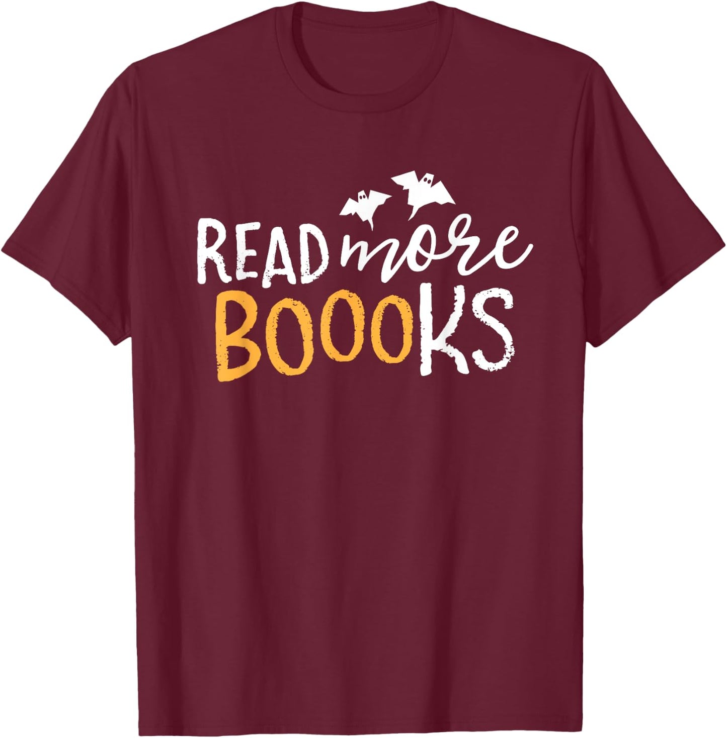 Read More Books Boo Librarian English Teacher Halloween T-Shirt - T-Shirt | Maroon