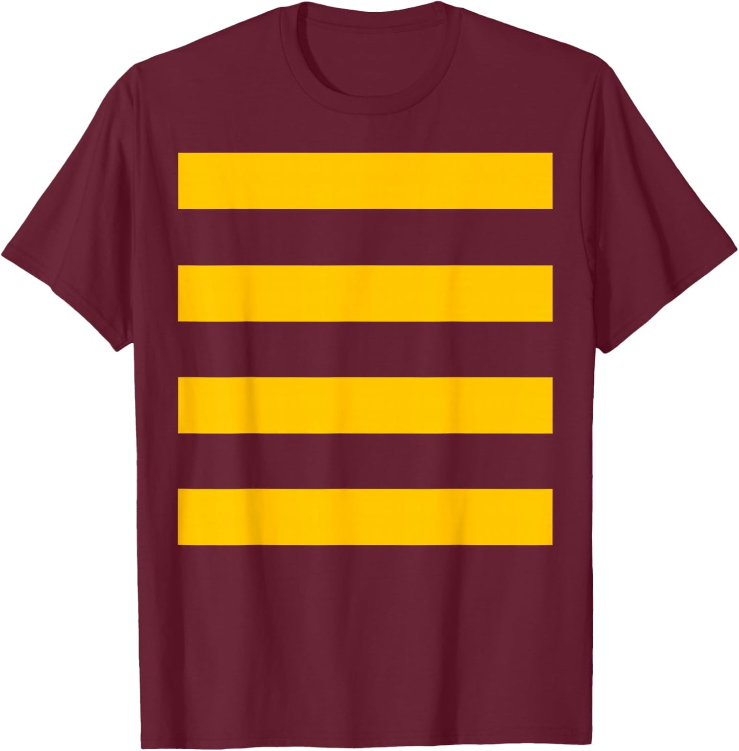 Bee Halloween DIY Costume Shirt - Yellow Stripes on Black T-Shirt - T-Shirt | Maroon