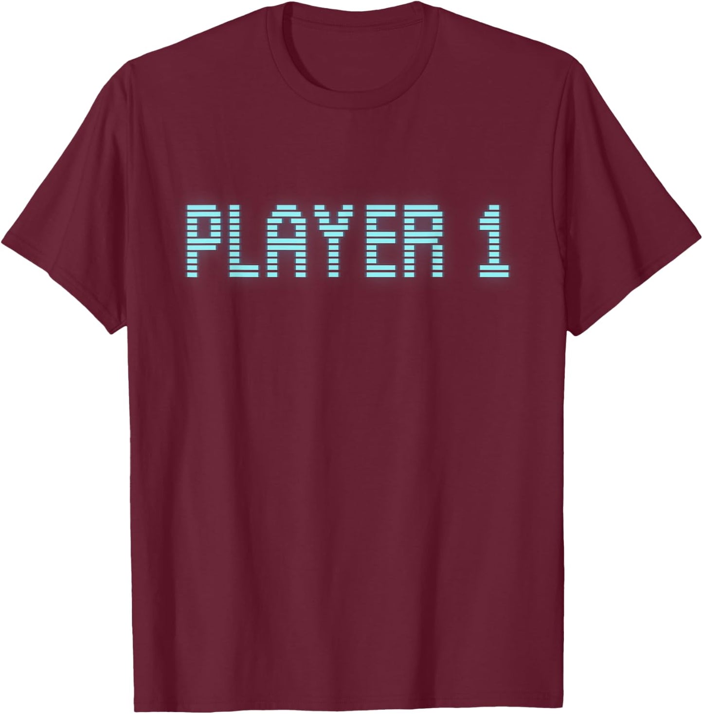 Player 1 Retro Arcade Cabinet Gaming T-Shirt - T-Shirt | Maroon
