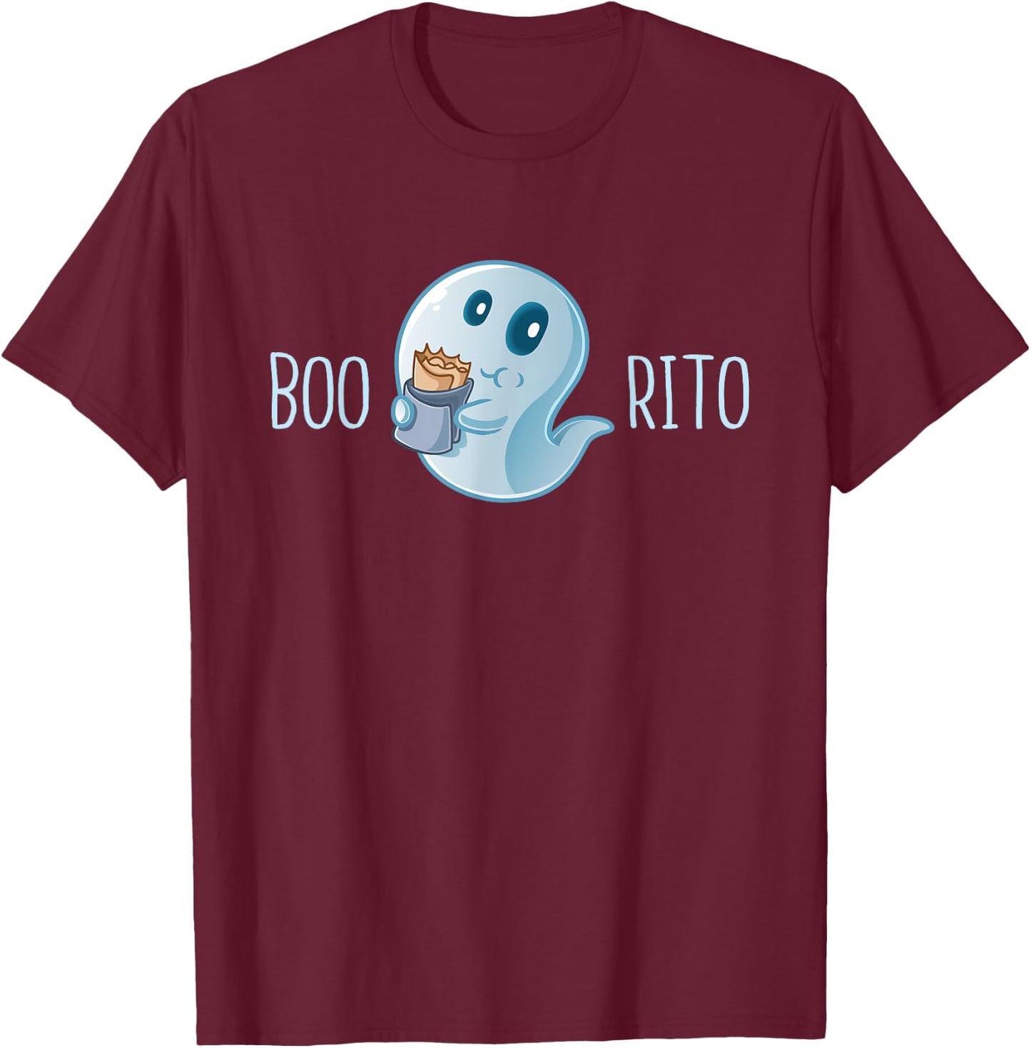 Boo-Rito Funny Mexican Taco Burrito Ghost Halloween Costume T-Shirt - T-Shirt | Maroon