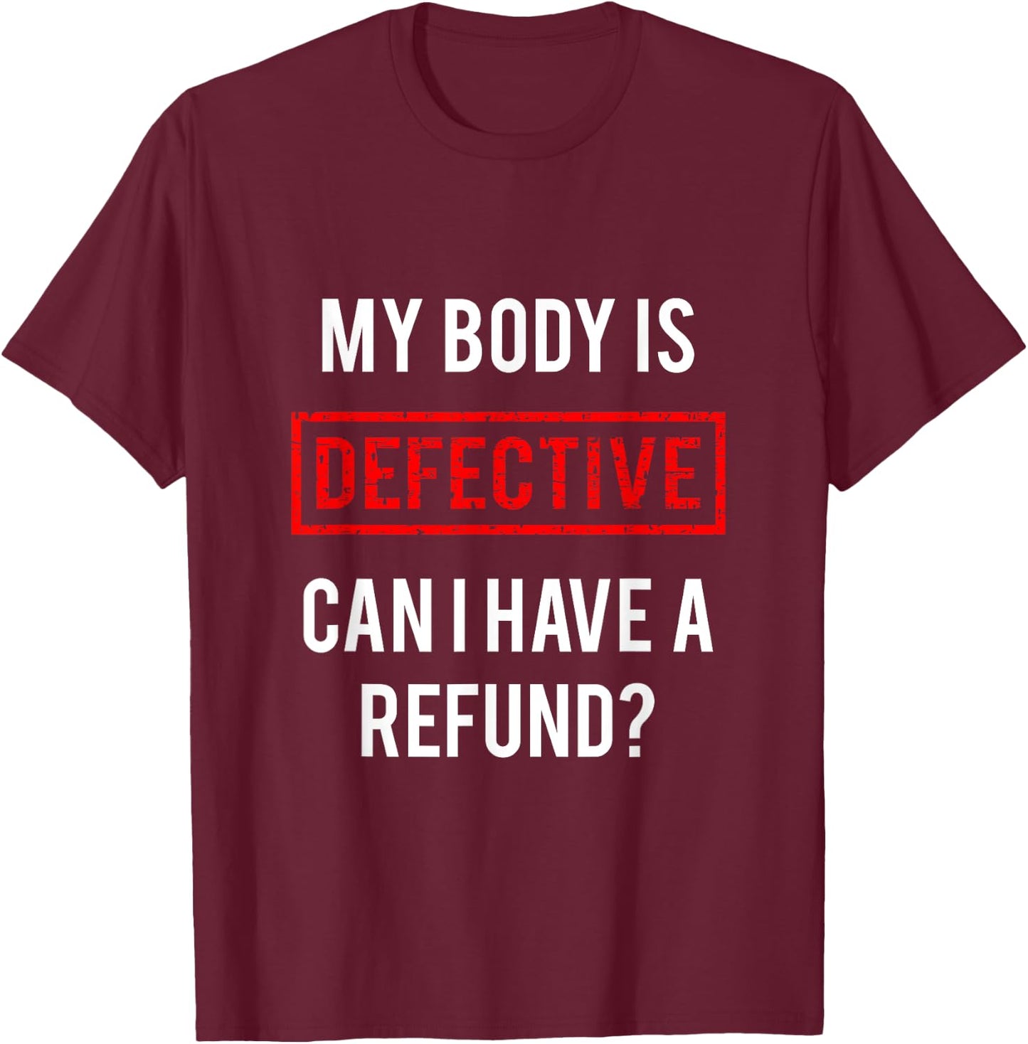 Fibromyalgia Chronic Illness Migraine Shirt T-Shirt - T-Shirt | Maroon