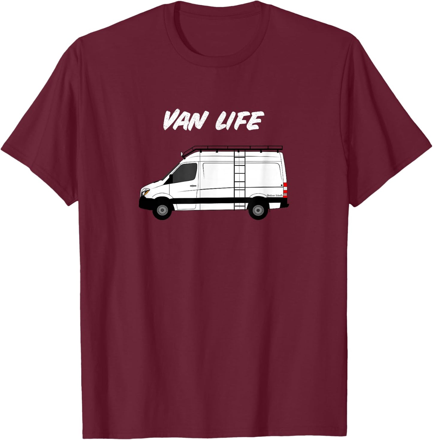 Van Life T Shirt for Nomads and Travelers T-Shirt - T-Shirt | Maroon