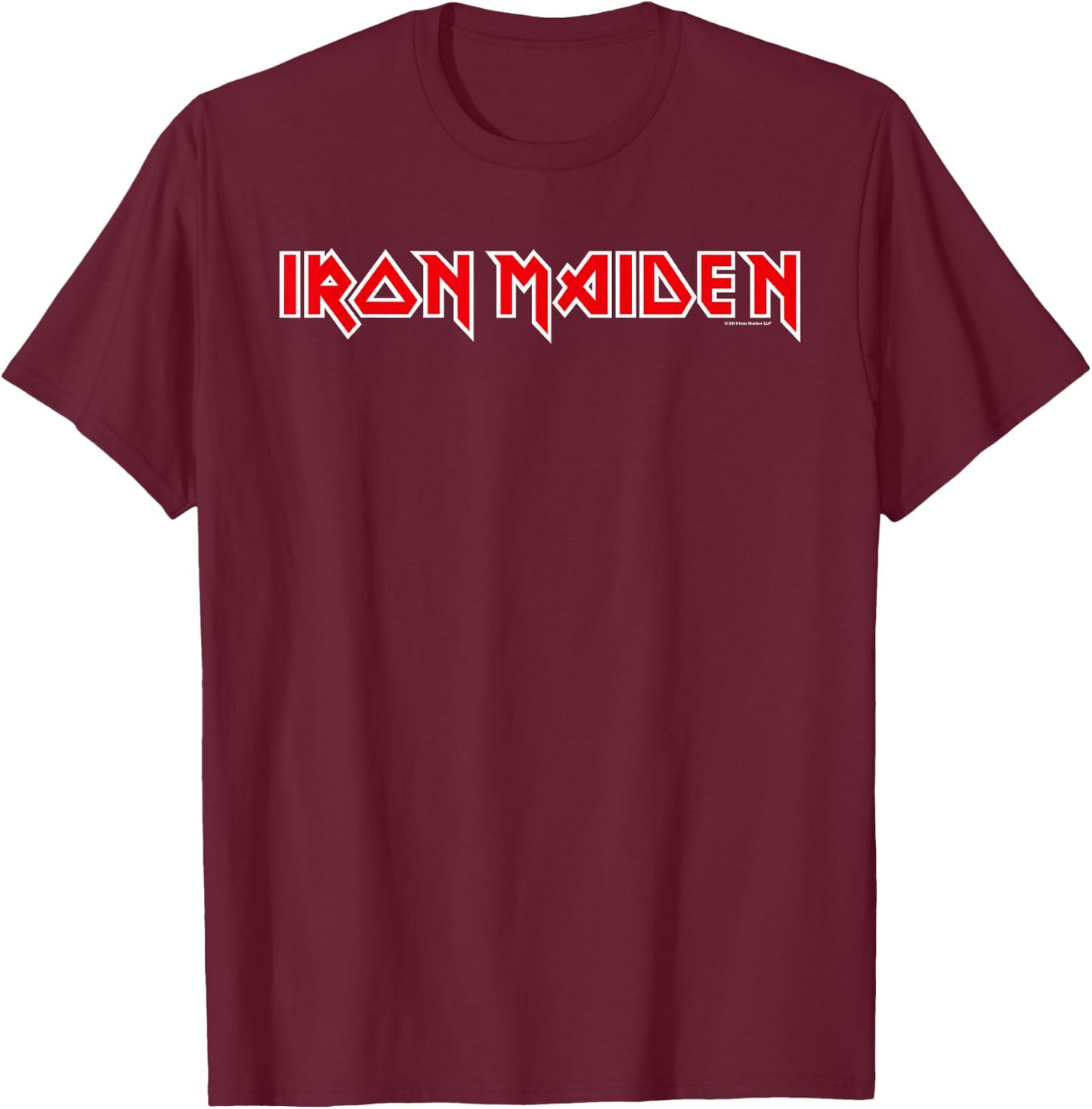 Iron Maiden Classic Logo T-Shirt - T-Shirt | Maroon
