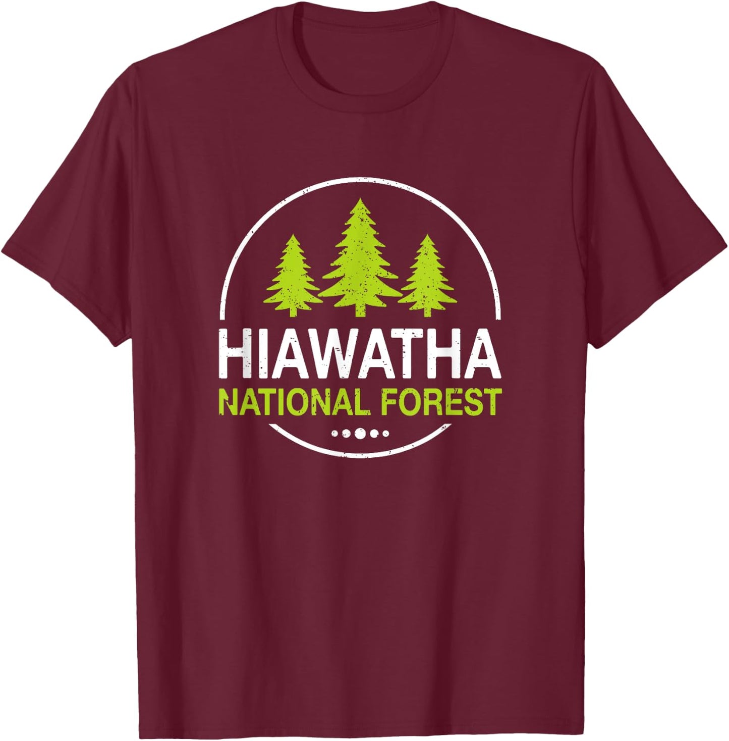 Hiawatha National Forest T-Shirt - T-Shirt | Maroon