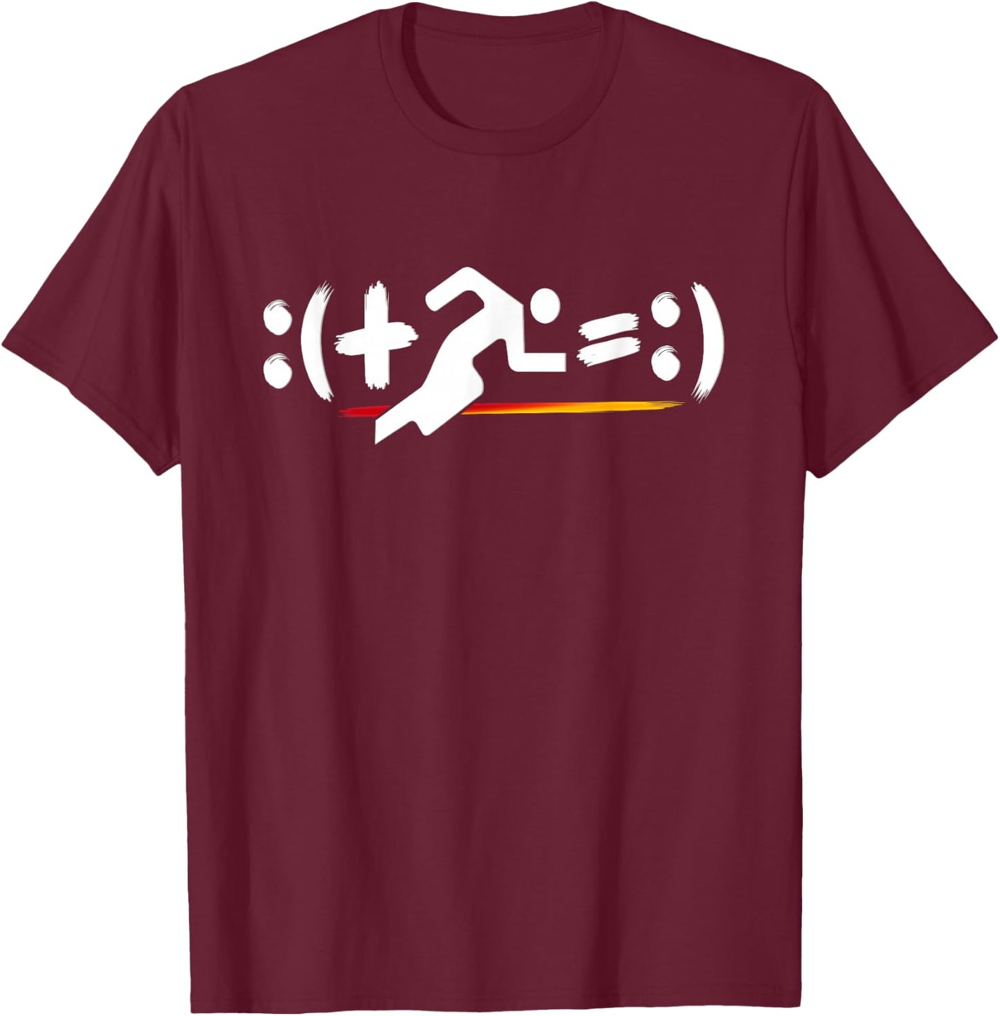 Running Math Equation With Math Symbols For Runners T-Shirt - T-Shirt | Maroon