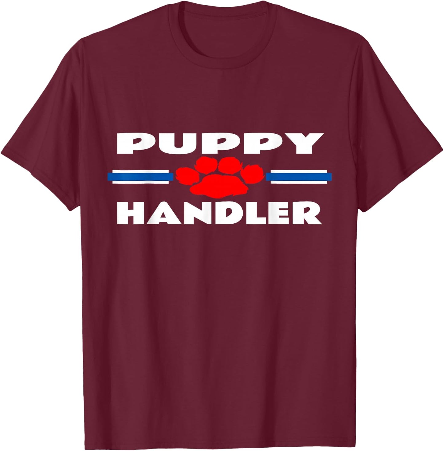 Puppy Handler Pup Play Leather Fetish Gay BDSM Adult T-Shirt - T-Shirt | Maroon