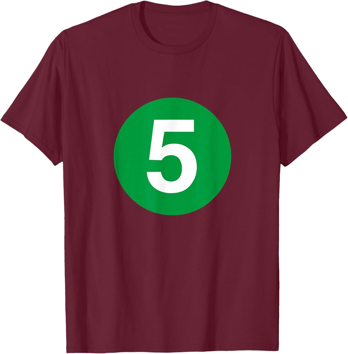 5 Line T-Shirt - T-Shirt | Maroon