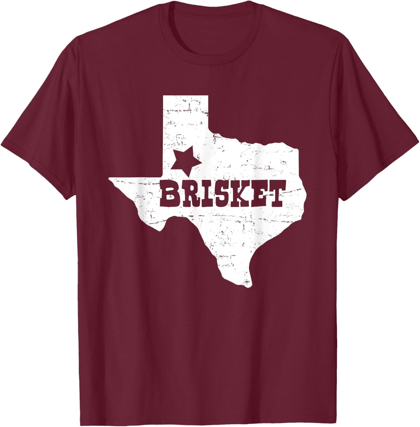 I Love Texas-Texas BBQ-BBQ Brisket-BBQ Lover T-Shirt - T-Shirt | Maroon