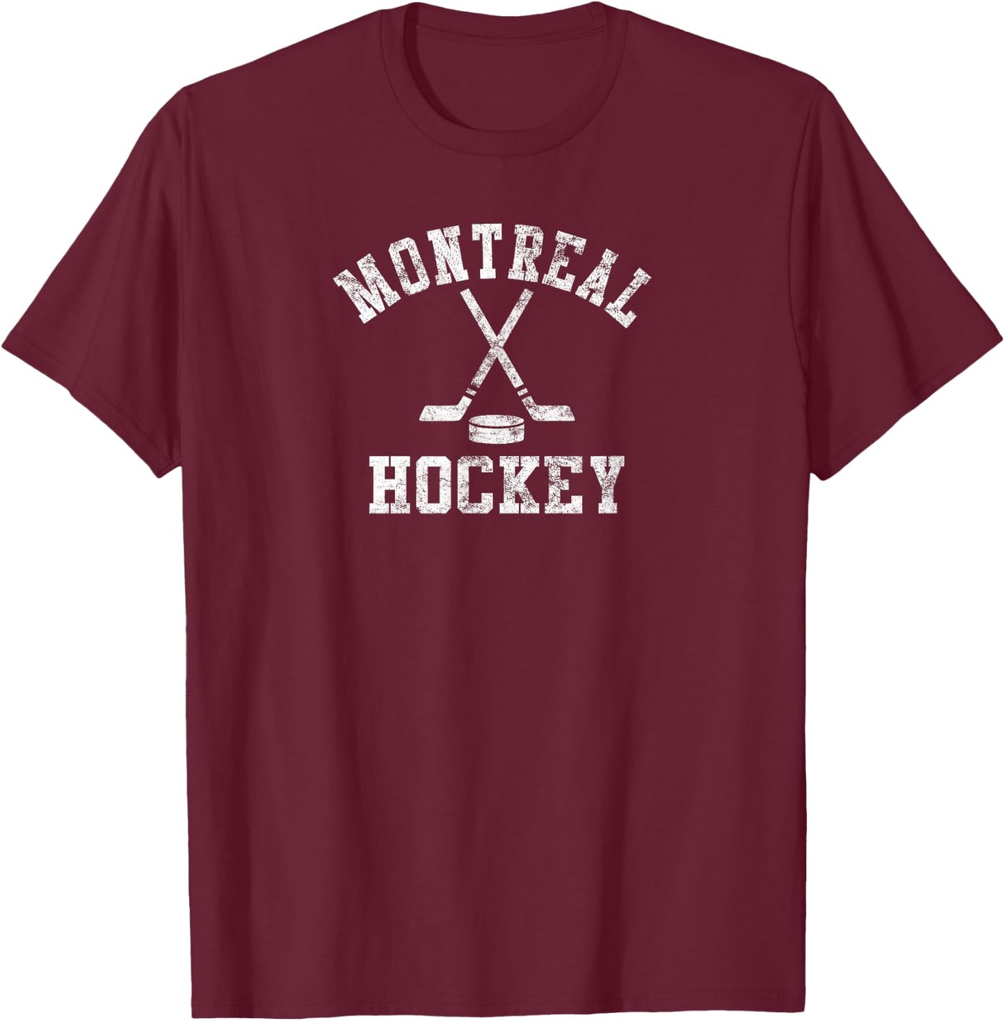 Vintage Montreal Hockey T-Shirt - T-Shirt | Maroon