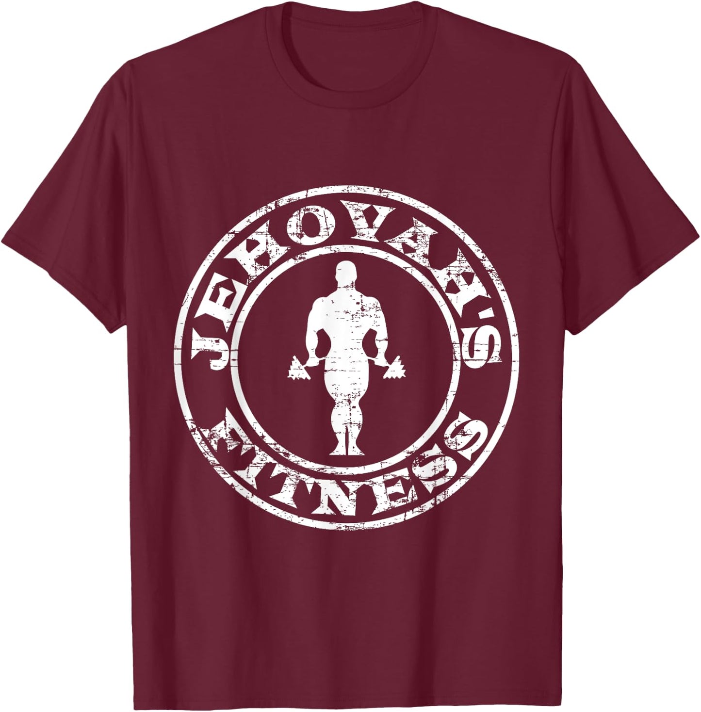 Jehovah's Fitness Gym shirt T-Shirt - T-Shirt | Maroon