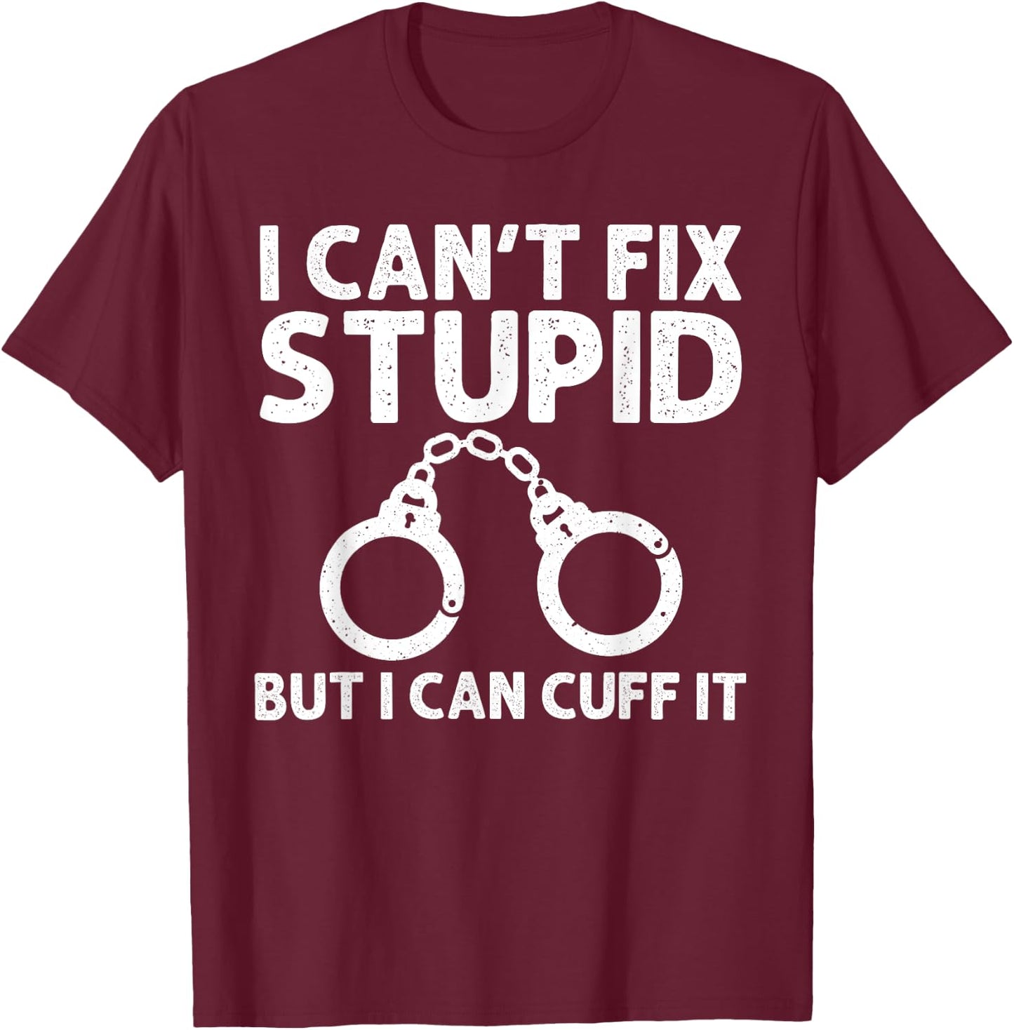 Funny Police Officer Design Women Cop Police Officer T-Shirt - T-Shirt | Maroon