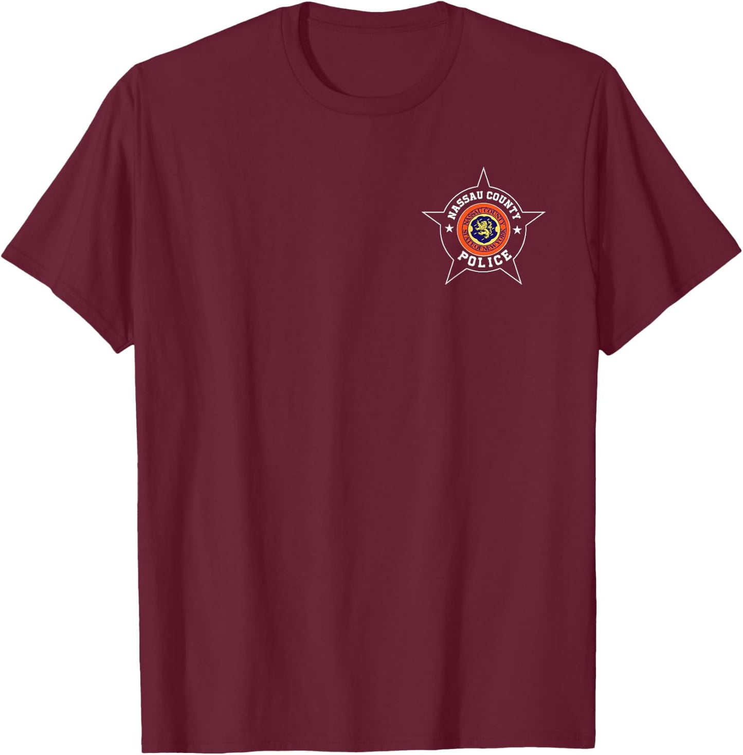 Nassau County Police T Shirt - NCPD T-Shirt - T-Shirt | Maroon