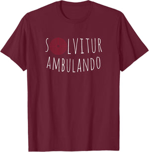 Solvitur Ambulando Labyrinth Walking T-Shirt - T-Shirt | Maroon