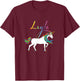 Layla Personalized First Name Unicorn T-Shirt - T-Shirt | Maroon