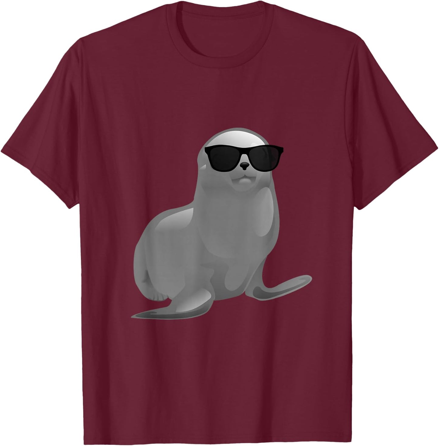 Seal - Cool Animal Shirt T-Shirt - T-Shirt | Maroon