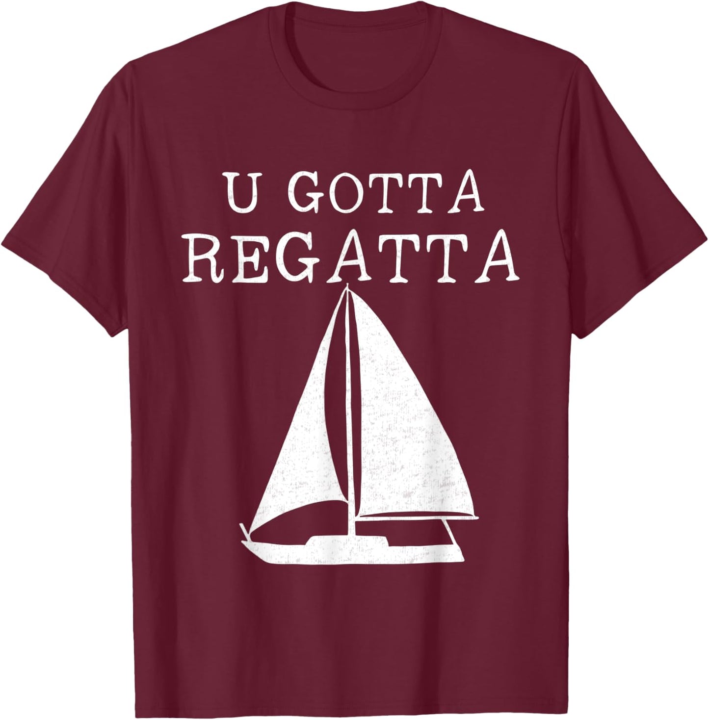 Sailing Nautical Sail Regatta T-Shirt - T-Shirt | Maroon