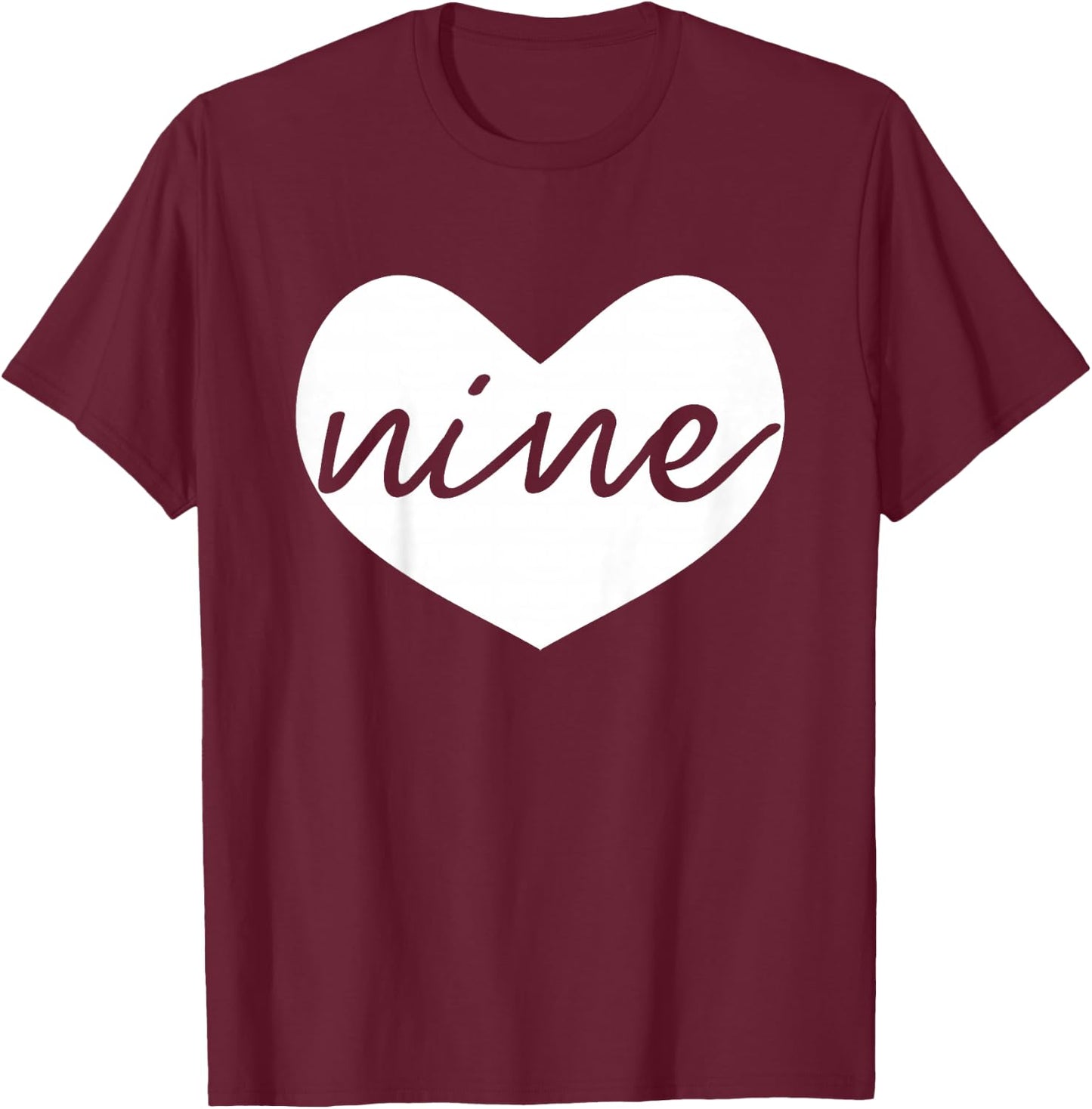 Ninth Birthday Girl Shirt, 9 Year Old Birthday Girl Outfit T-Shirt - T-Shirt | Maroon