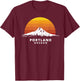 Portland Oregon Mt. Hood Sunset - Clean Variant T-Shirt - T-Shirt | Maroon