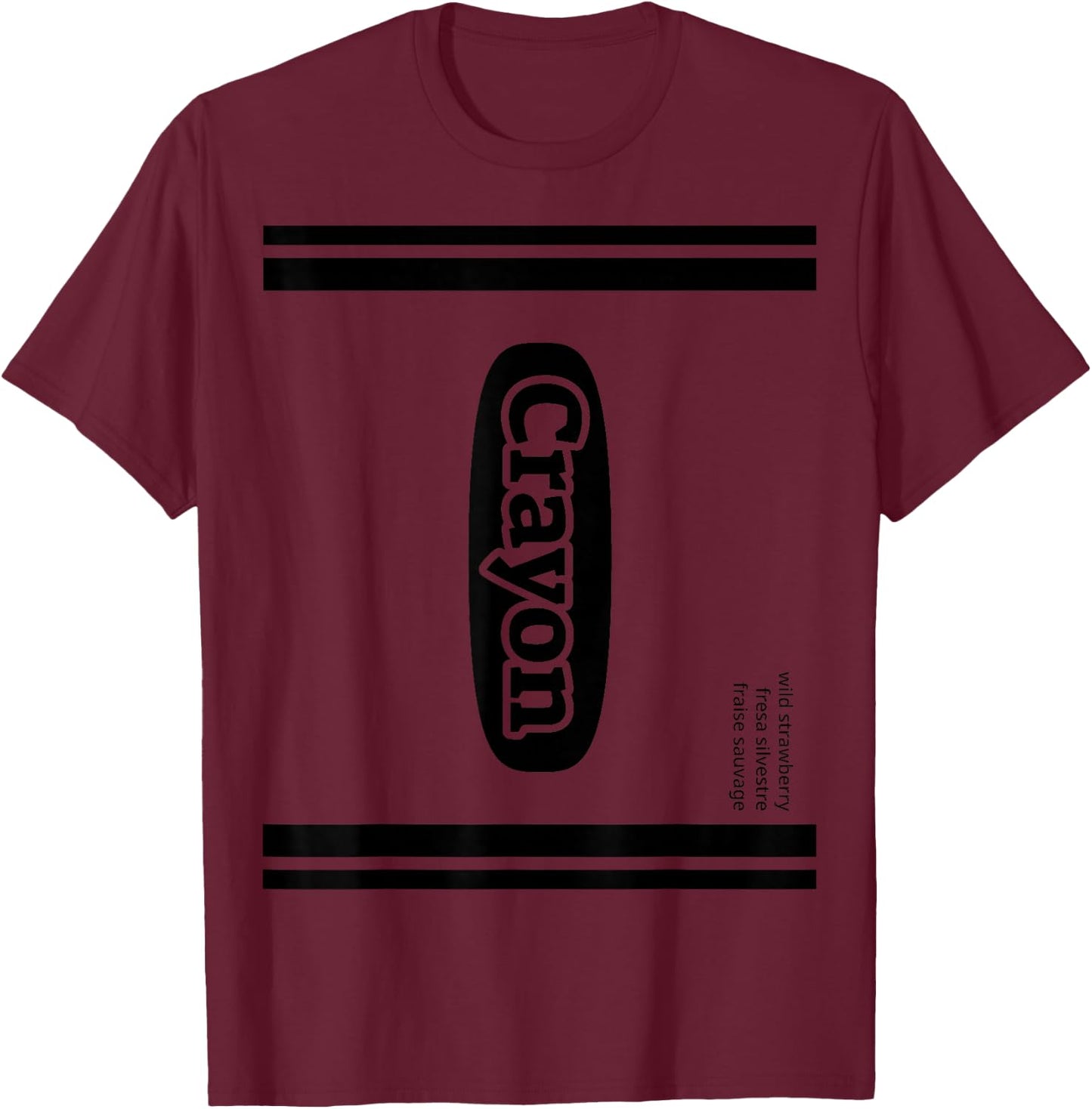 Crayon Wild Strawberry Group Costume T-Shirt - T-Shirt | Maroon