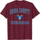 Cross County High School Thunderbirds C1 T-Shirt - T-Shirt | Maroon