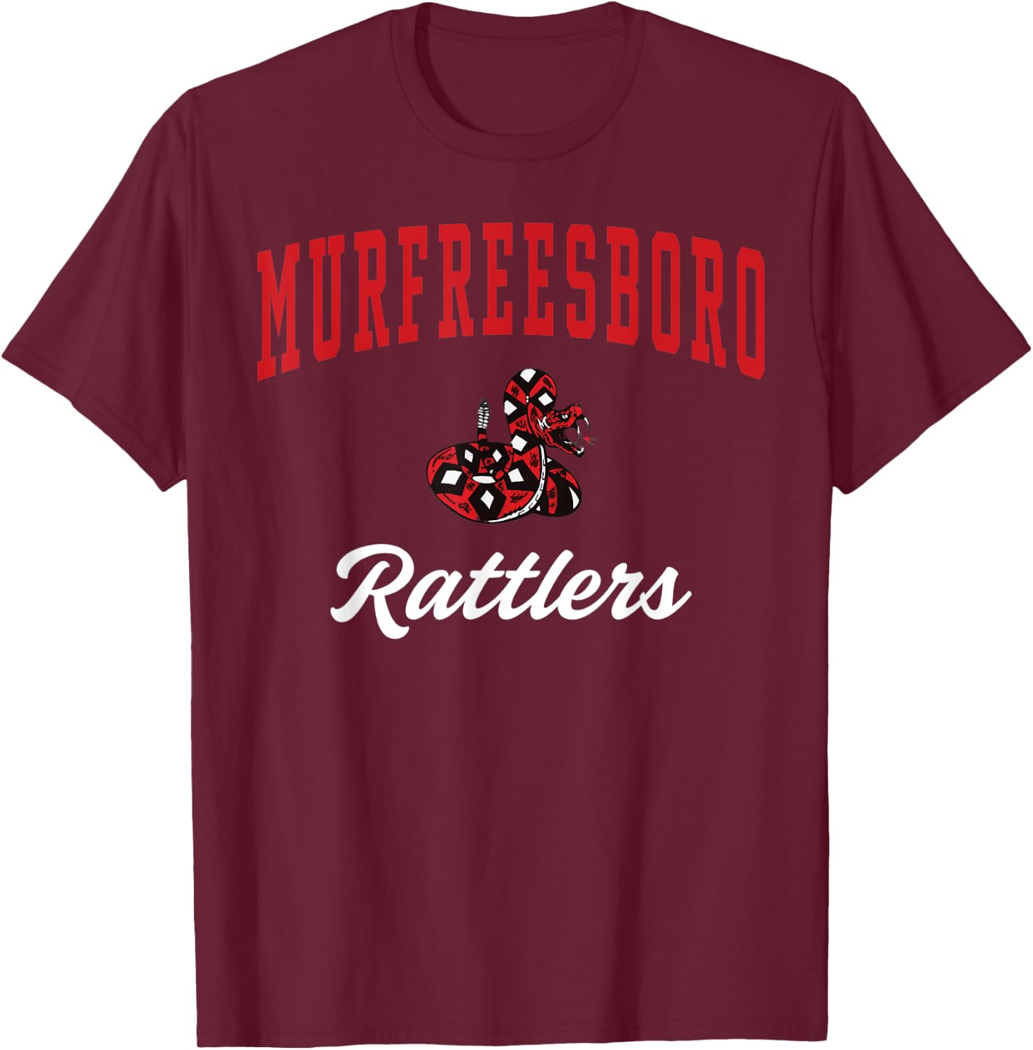 Murfreesboro High School Rattlers C3 T-Shirt - T-Shirt | Maroon