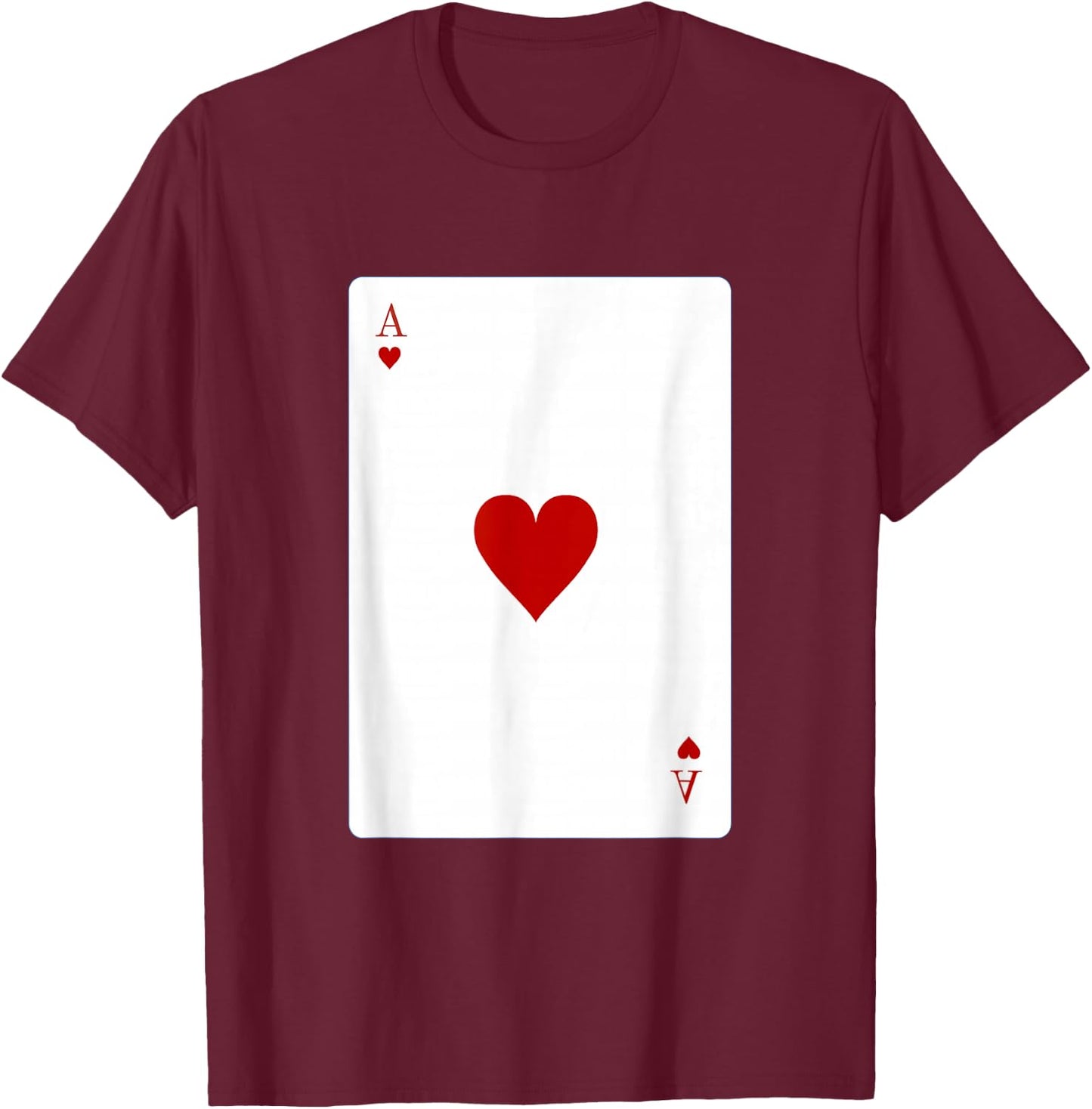 Ace Of Hearts Costume T-Shirt - T-Shirt | Maroon