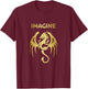 Fantasy Dragon Tattoo Style T-Shirt - T-Shirt | Maroon