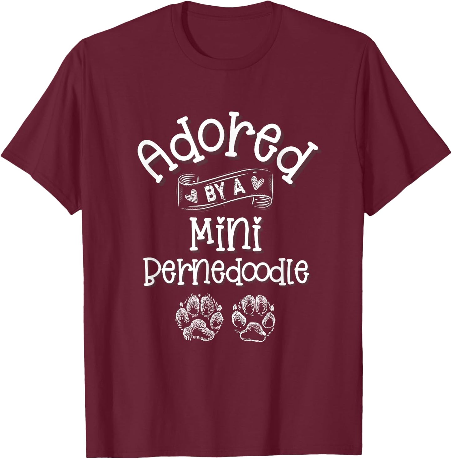 Mini Bernedoodle Dog Lover Gift T-Shirt - T-Shirt | Maroon