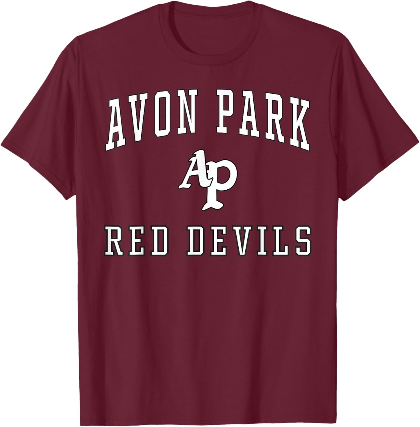 Avon Park High School Red Devils C1 T-Shirt - T-Shirt | Maroon