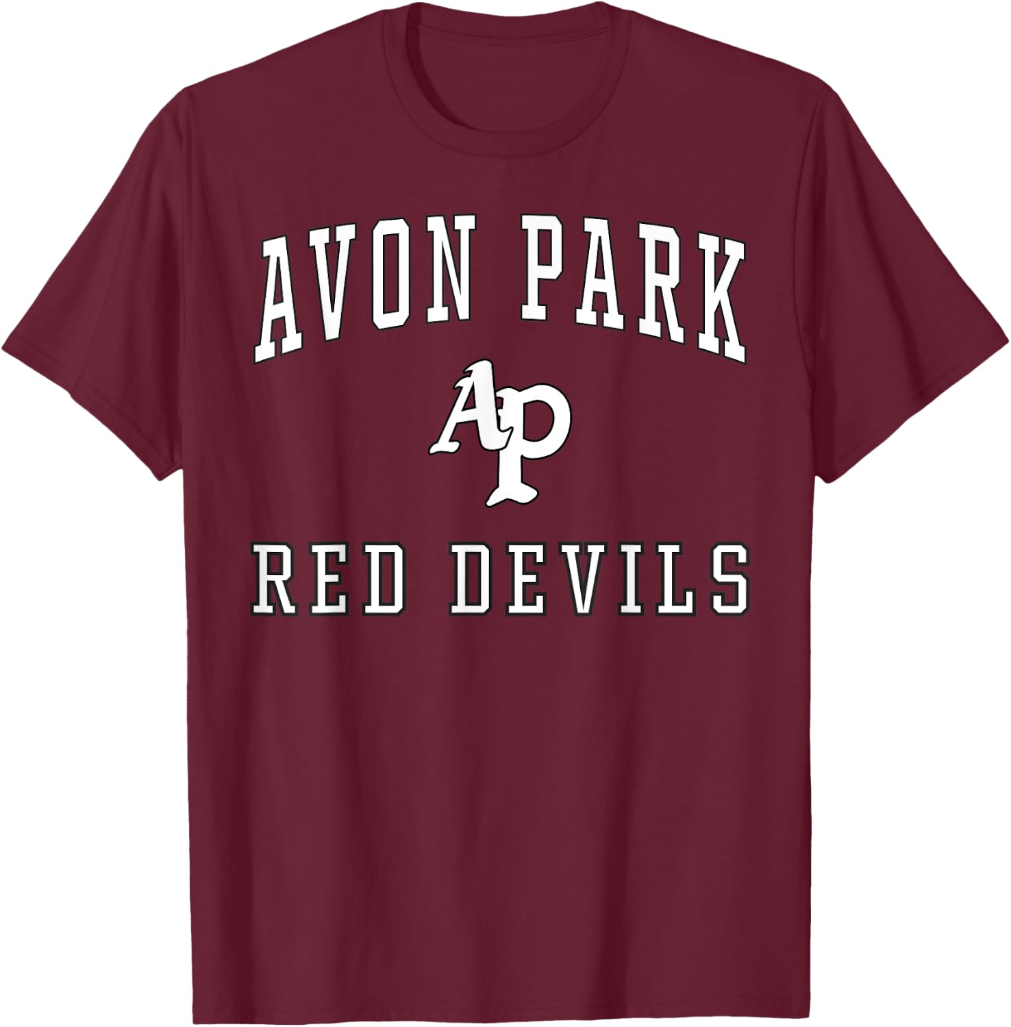 Avon Park High School Red Devils C1 T-Shirt - T-Shirt | Maroon