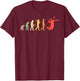 Retro Volleyball Evolution Gift Volleyball Players T-Shirt - T-Shirt | Maroon