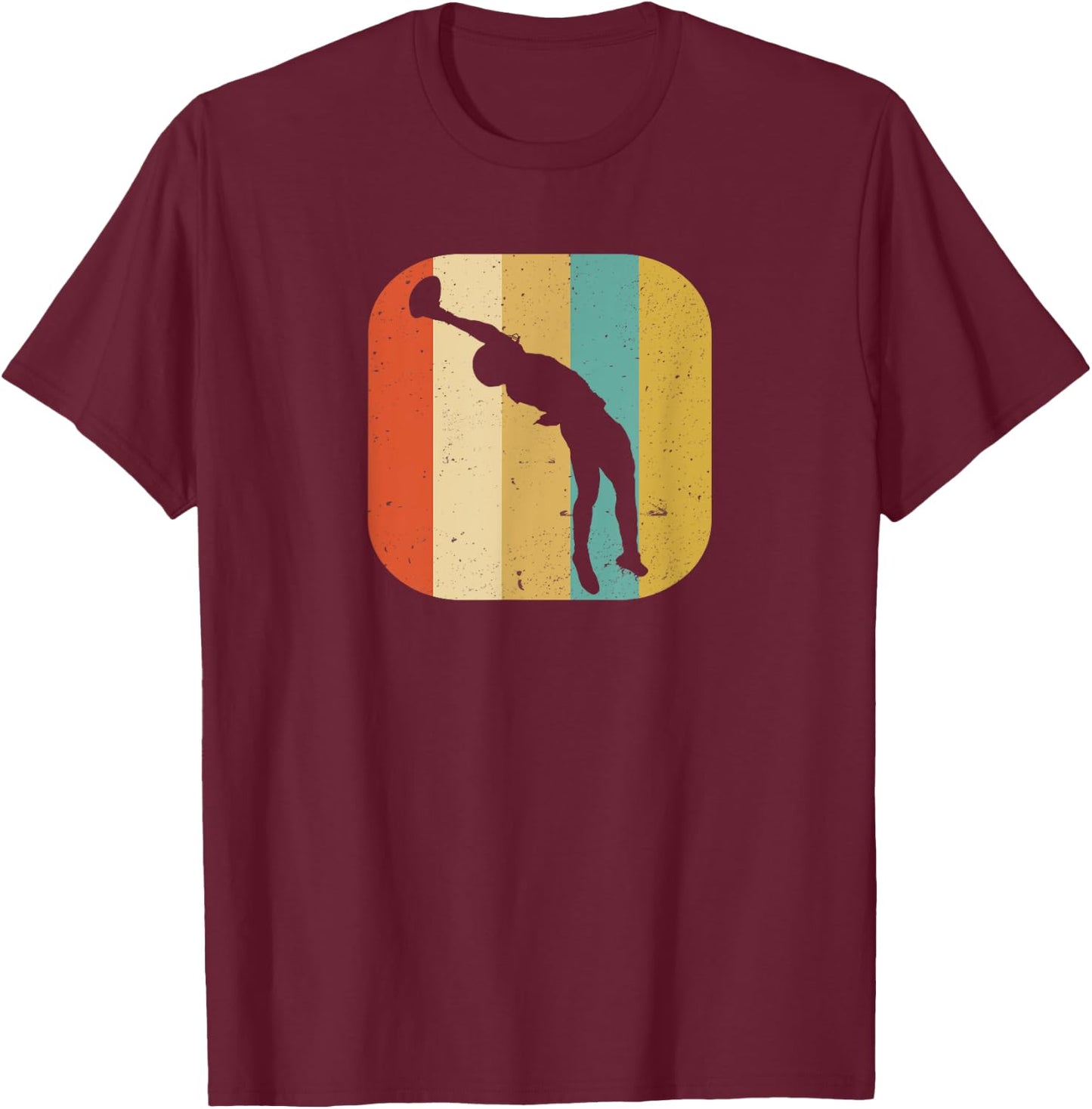 American Football OBJ Catch Design T-Shirt - T-Shirt | Maroon