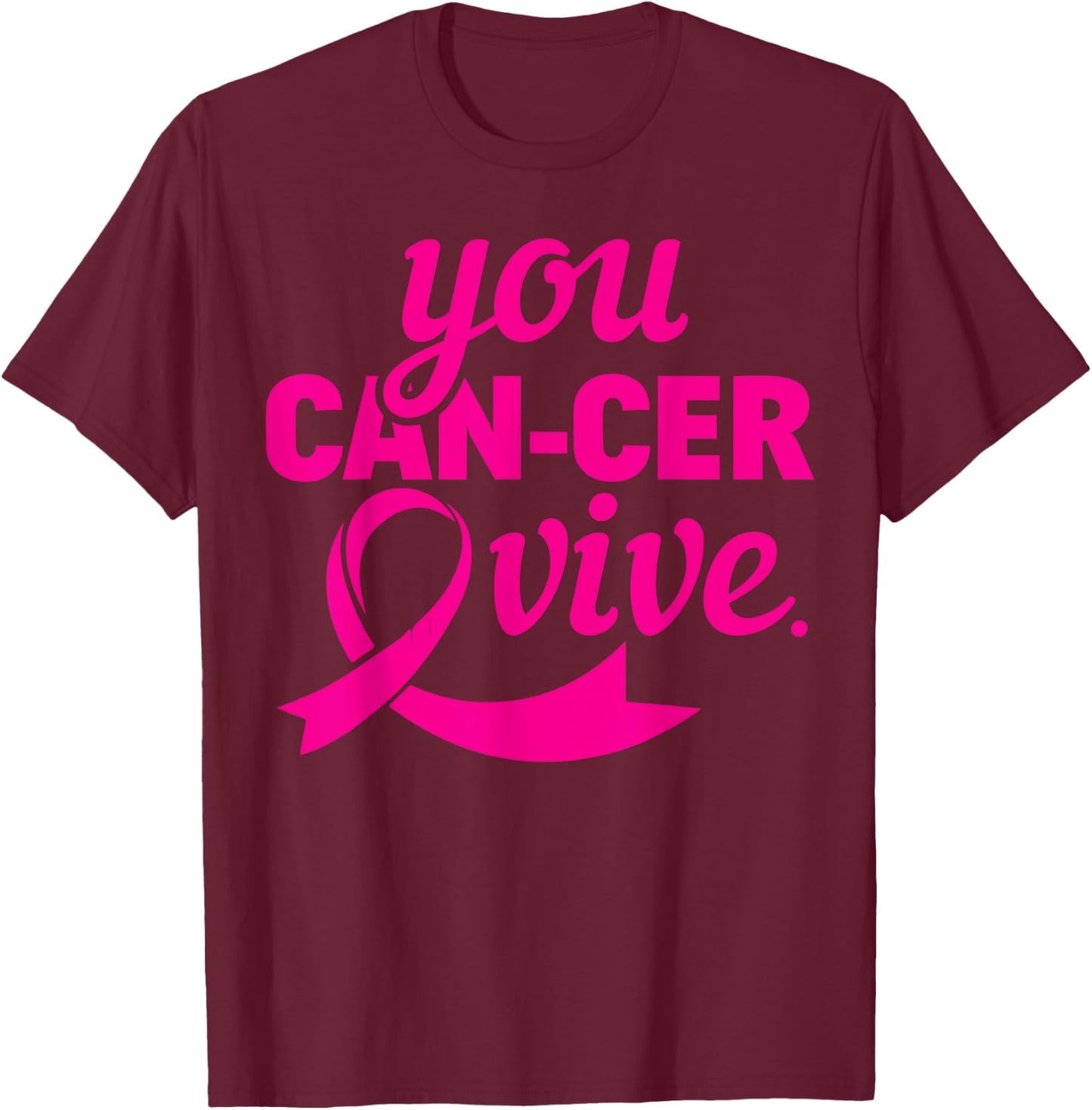 Breast Cancer Support You Can Survive Survivor Gift T-Shirt - T-Shirt | Maroon