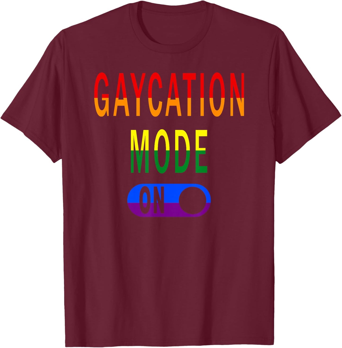 Gaycation Travel T-Shirt - T-Shirt | Maroon