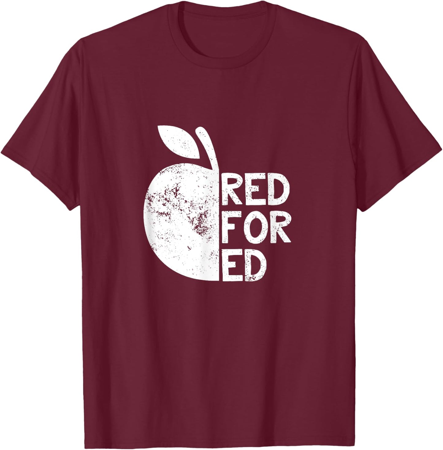 I Support Public Education Red For Ed Teacher Gift Men Women Girls Kids T-Shirt - T-Shirt | Maroon