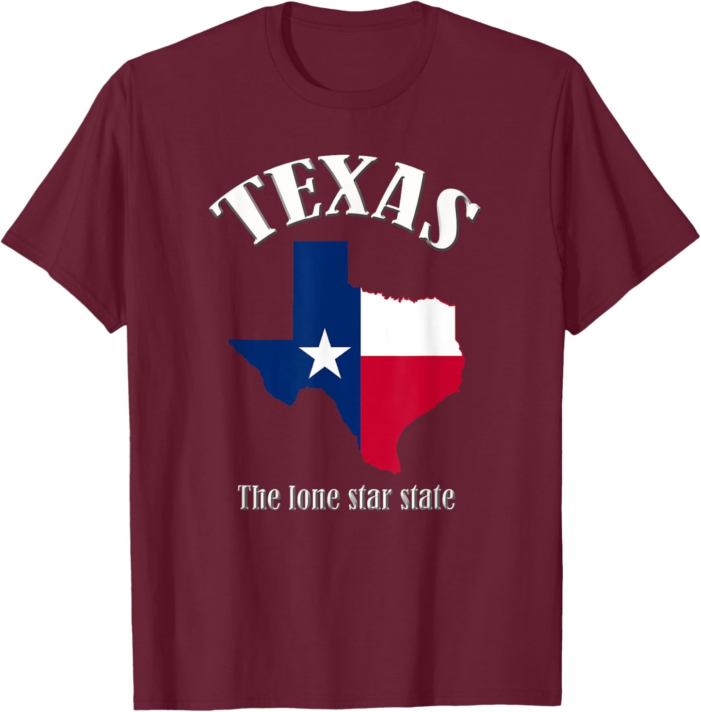Texas The Lone Star State T-Shirt - T-Shirt | Maroon