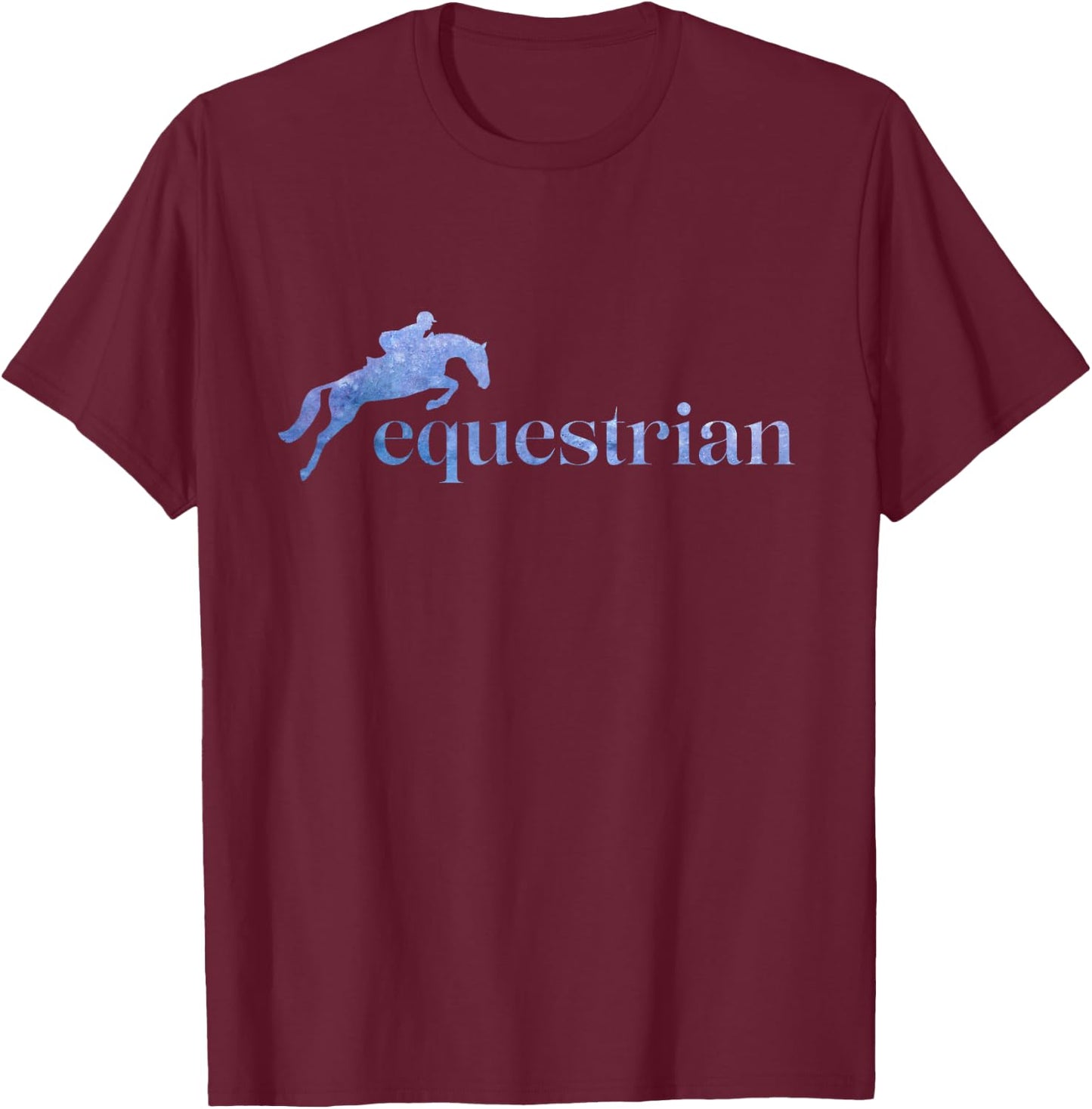 Horse Riding English Equestrian Hunter Jumper T-Shirt - T-Shirt | Maroon