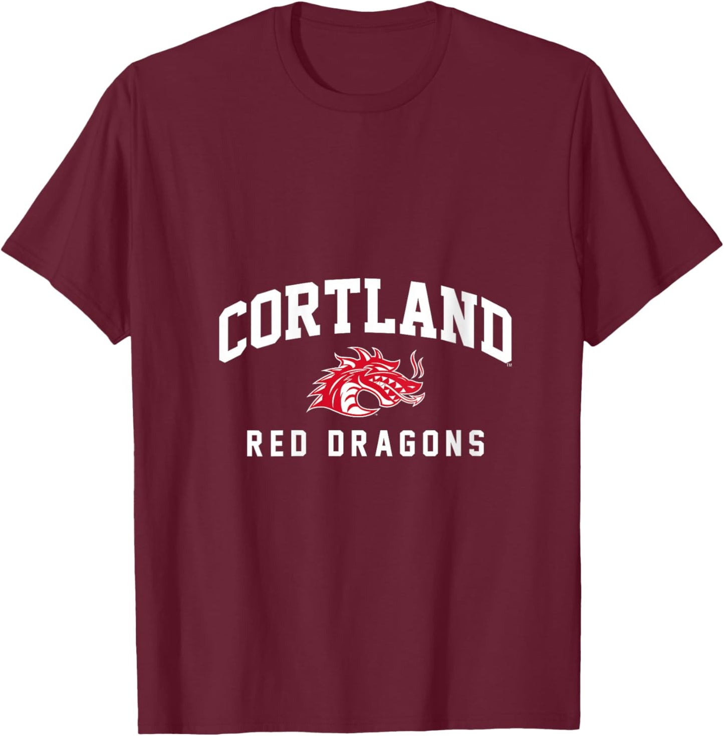 Women's SUNY Cortland Red Dragons V-Neck T-Shirt - T-Shirt | Maroon