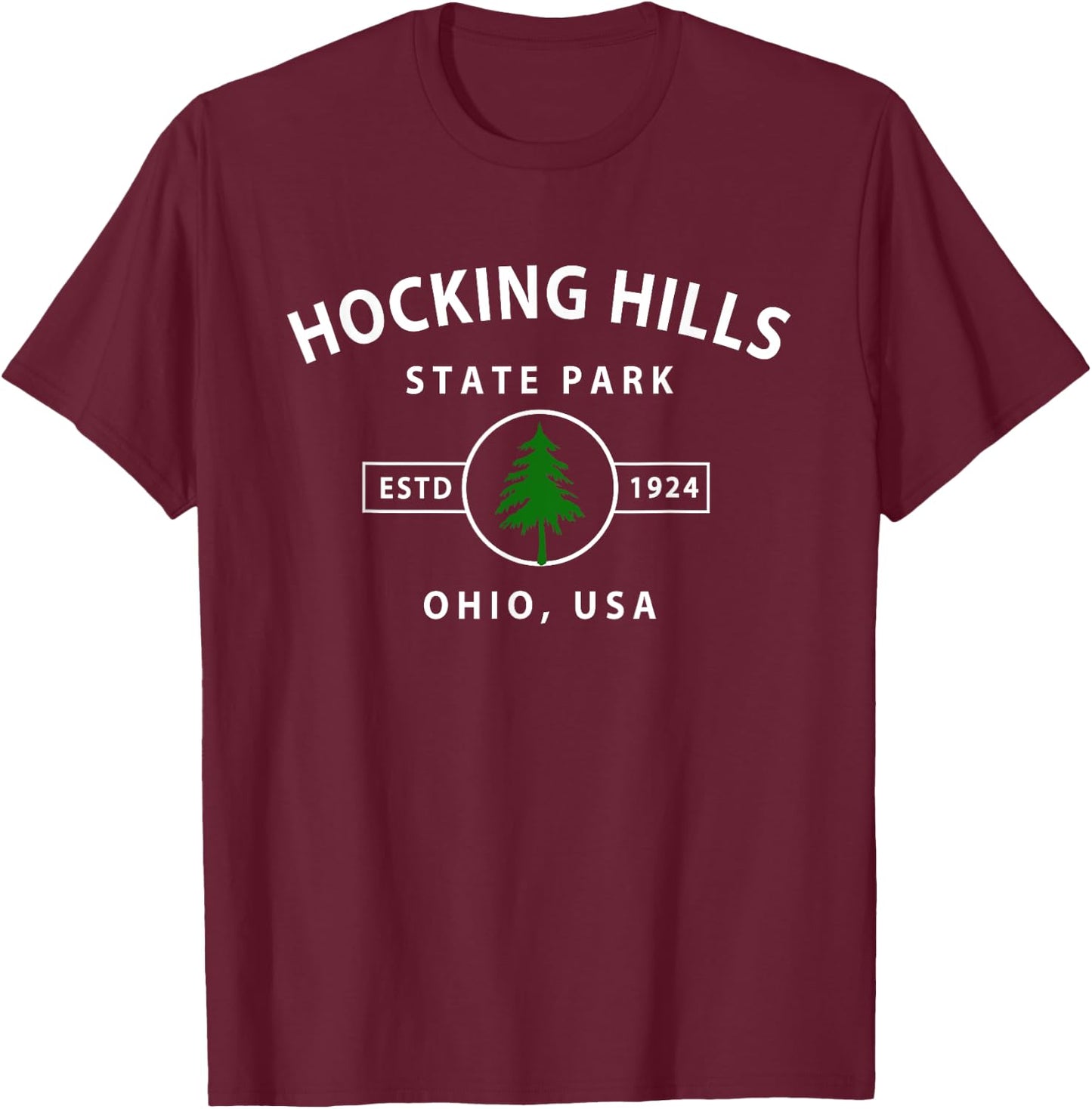 Hocking Hills State Park Ohio Gifts OH T-Shirt - T-Shirt | Maroon