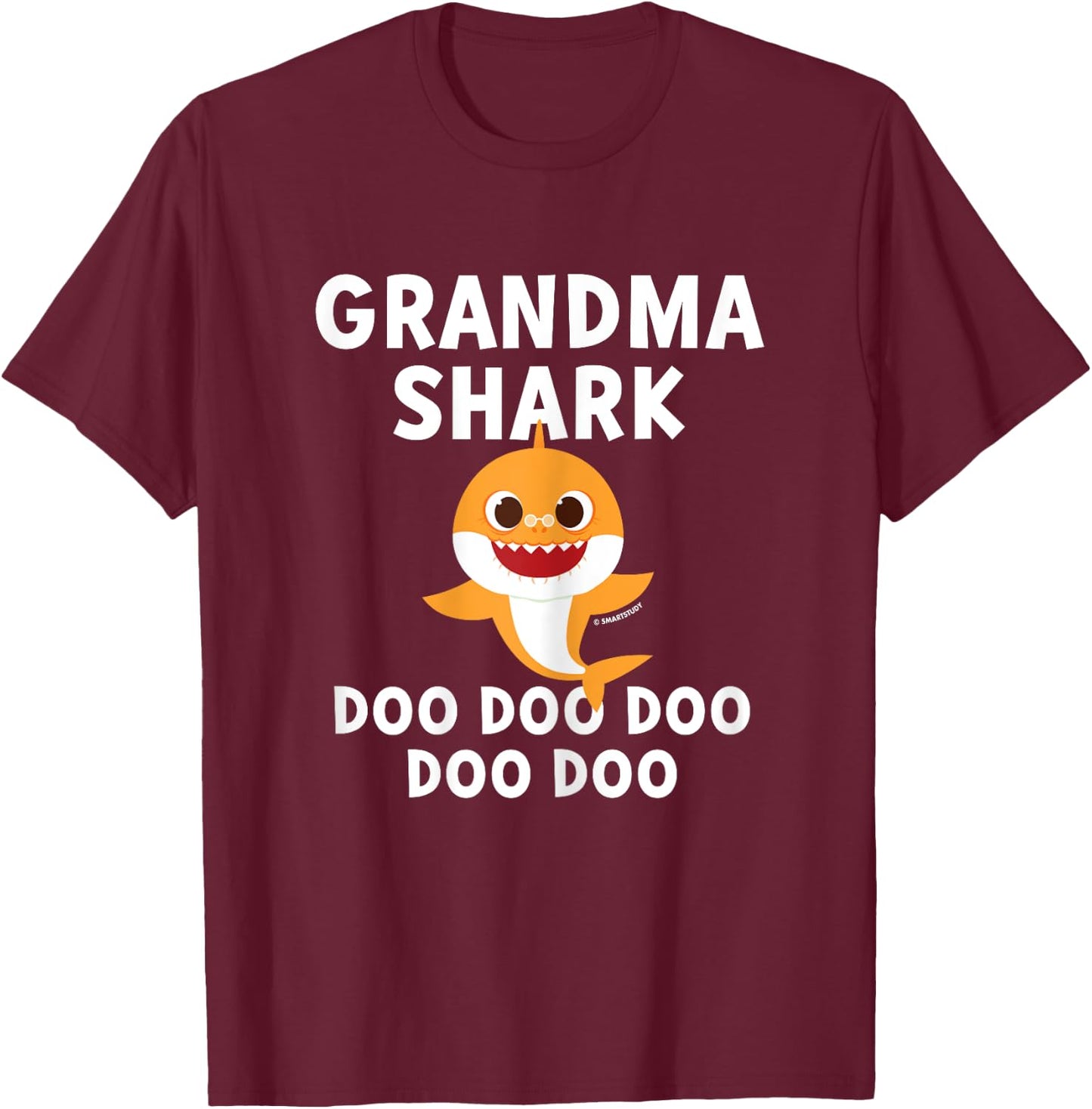 Pinkfong Grandma Shark Official T-Shirt - T-Shirt | Maroon