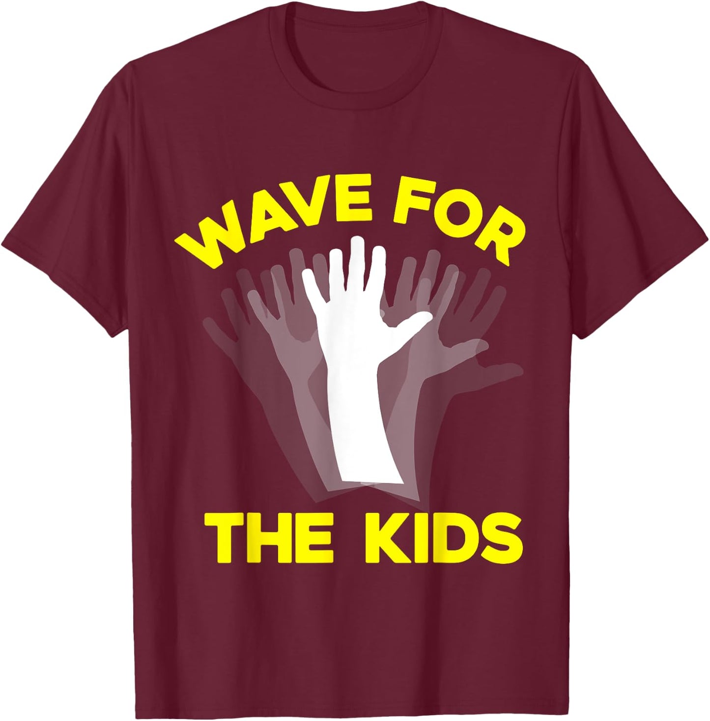 Wave for the Kids (iowa shirt) T-Shirt - T-Shirt | Maroon