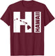 Vintage Hawaiian Islands Hawaii Aloha State T-Shirt - T-Shirt | Maroon