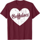 Buffaloes School Sports Fan Team Spirit Mascot Heart Gift T-Shirt - T-Shirt | Maroon