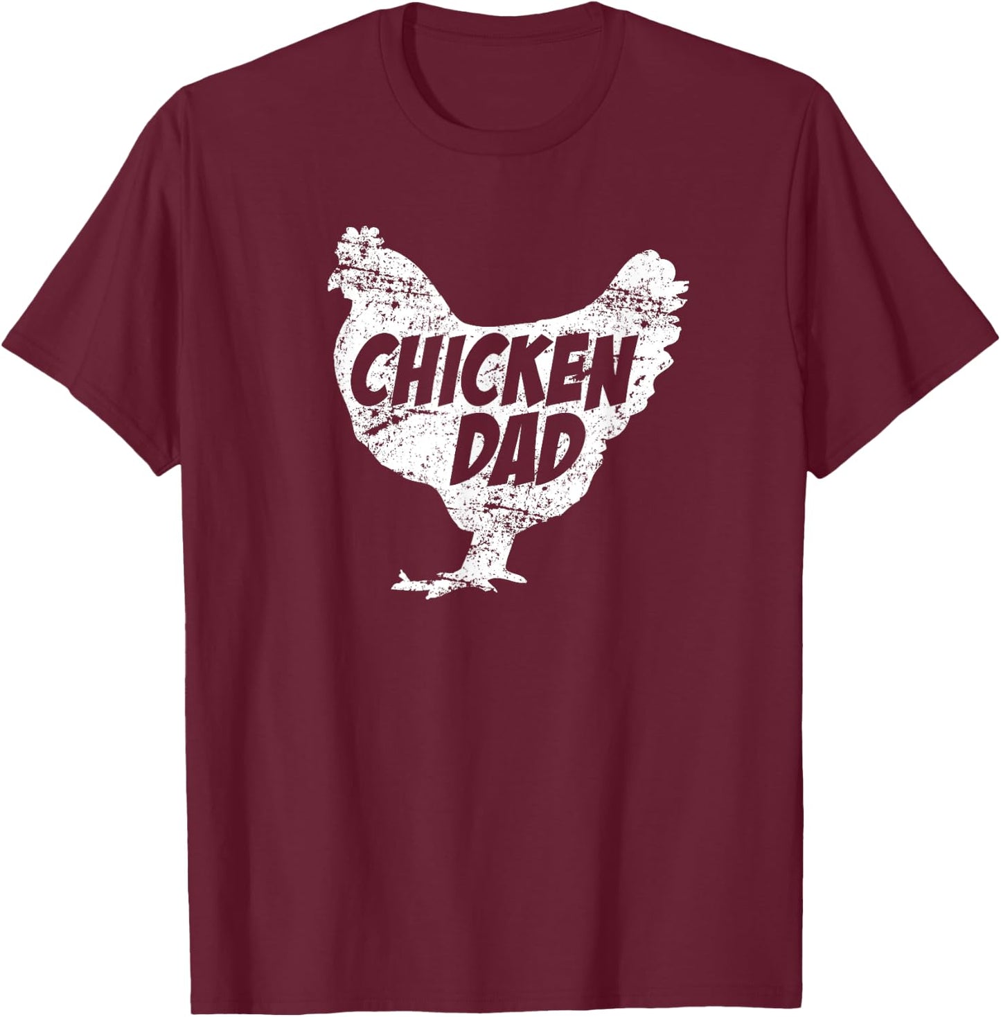 Women's Chicken Dad - Funny Farm Farmer Father Gift XL Cranberry T-Shirt - T-Shirt | Maroon